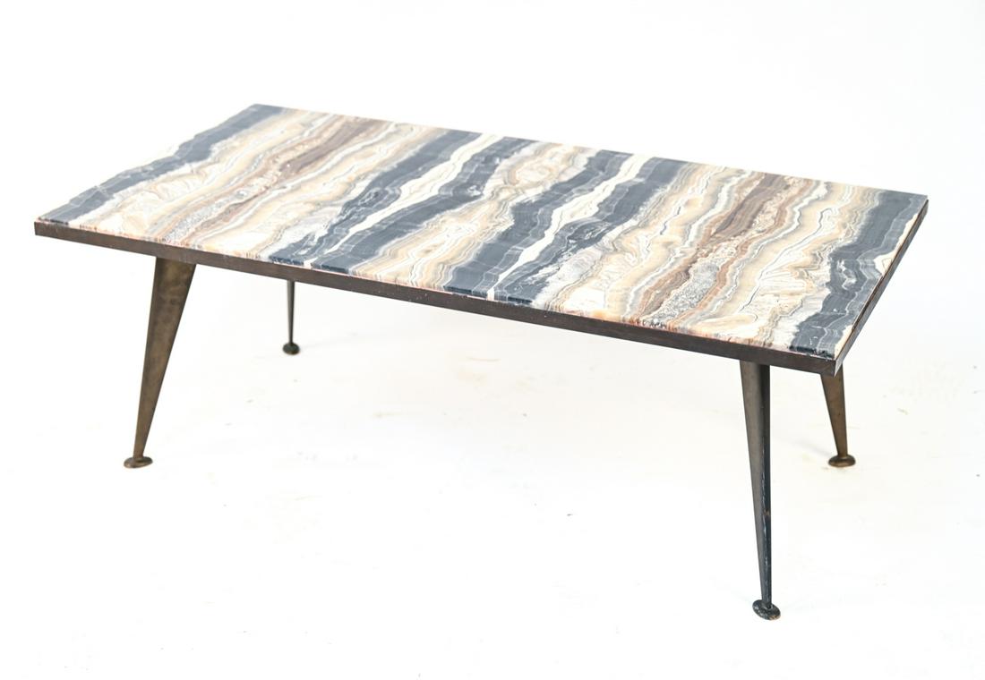 STYLE OF OSVALDO BORSANI ITALIAN ONYX COFFEE TABLE (1 of 17)