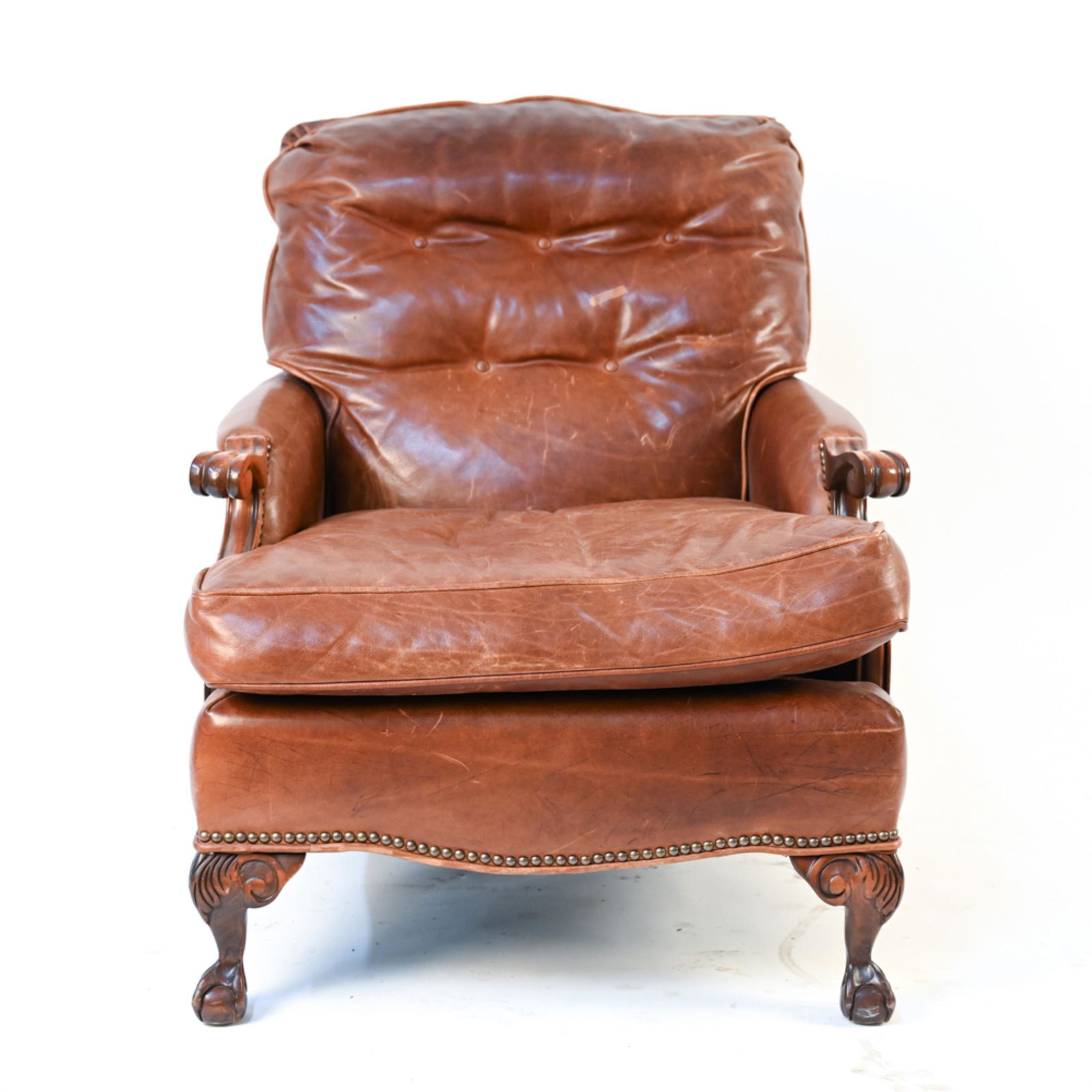 OLD HICKORY LEATHER LOUNGE CHAIR (1 of 17)