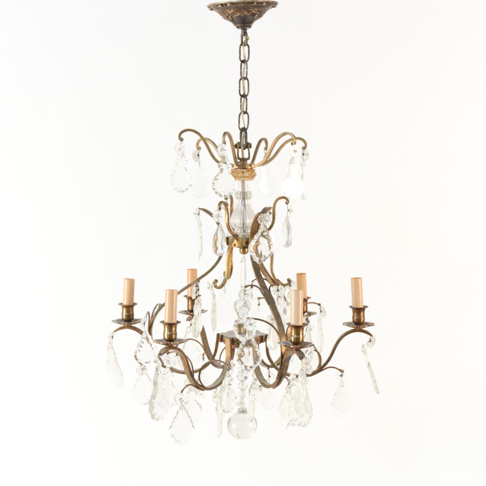 FRENCH DROP CRYSTAL CHANDELIER (1 of 14)