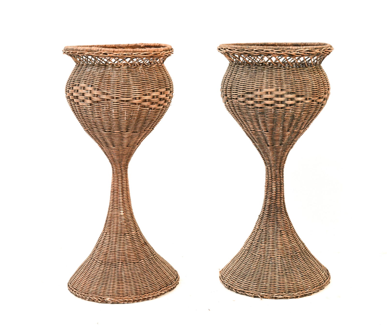 (2) WICKER PLANT STANDS (1 of 14)