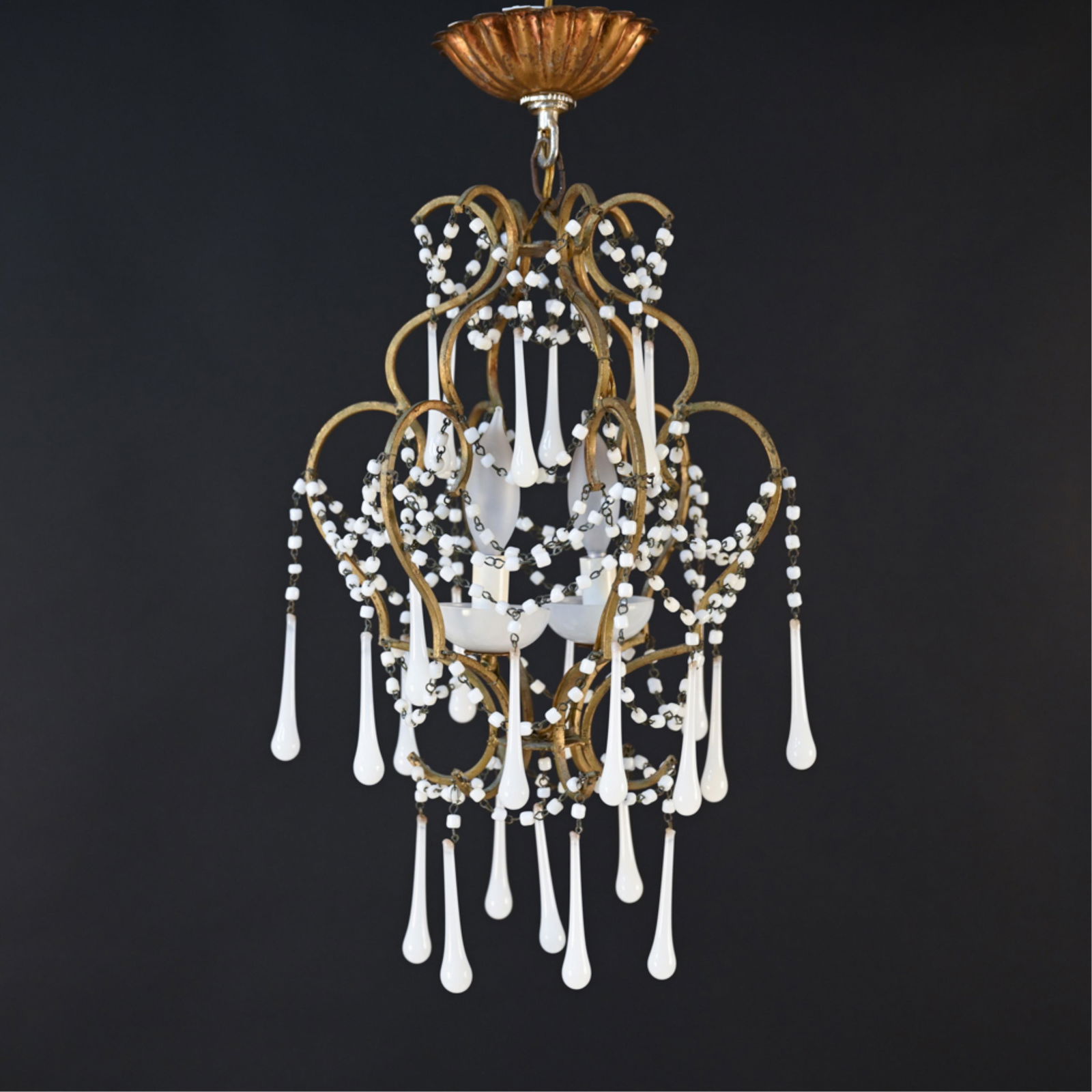 OPALINE STYLE GLASS DROP CRYSTAL CHANDELIER (1 of 20)