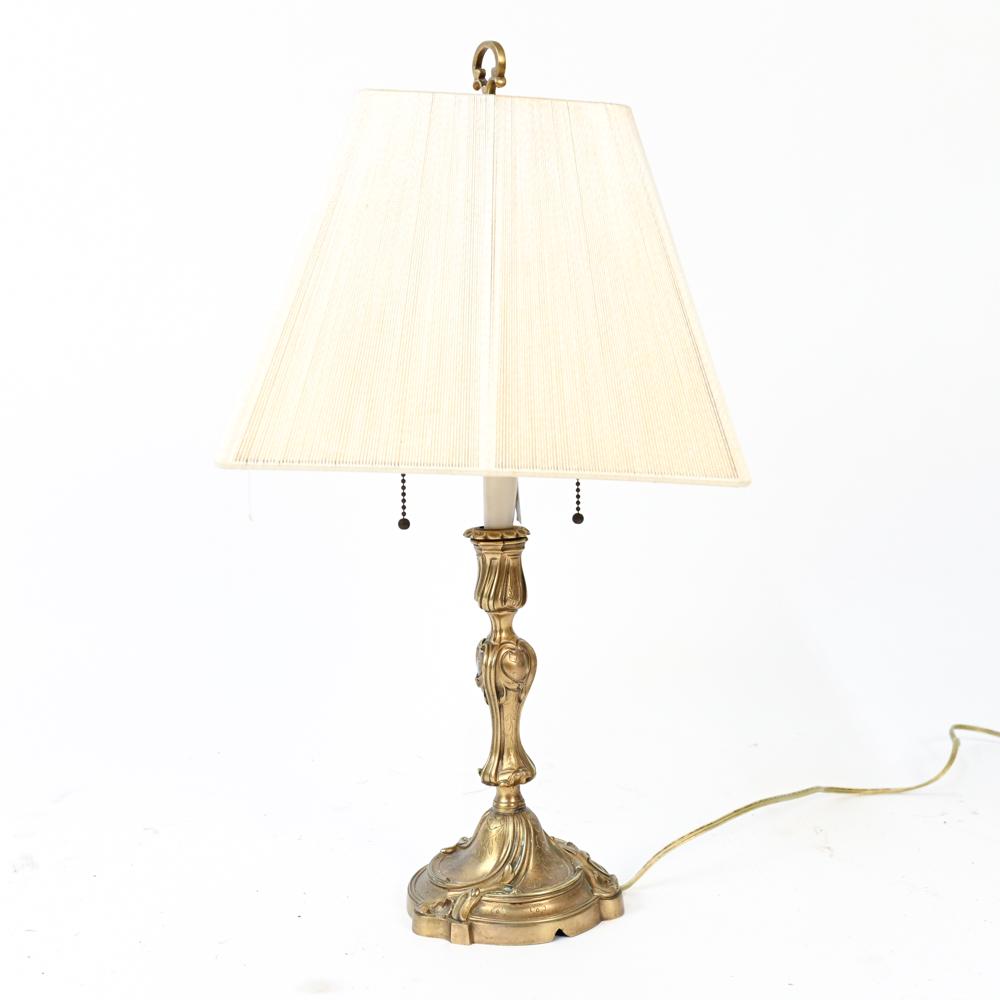 SMALL FRENCH BRASS TABLE LAMP (1 of 13)