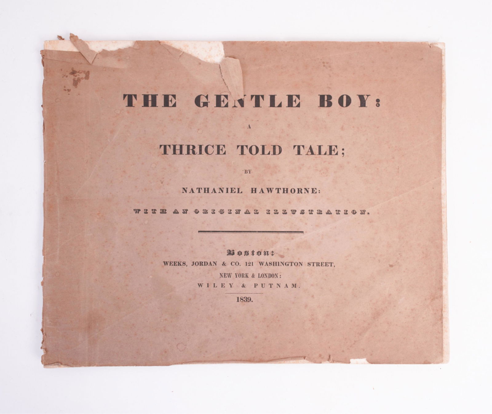 NATHANIEL HAWTHORNE THE GENTLE BOY 1839 (1 of 7)