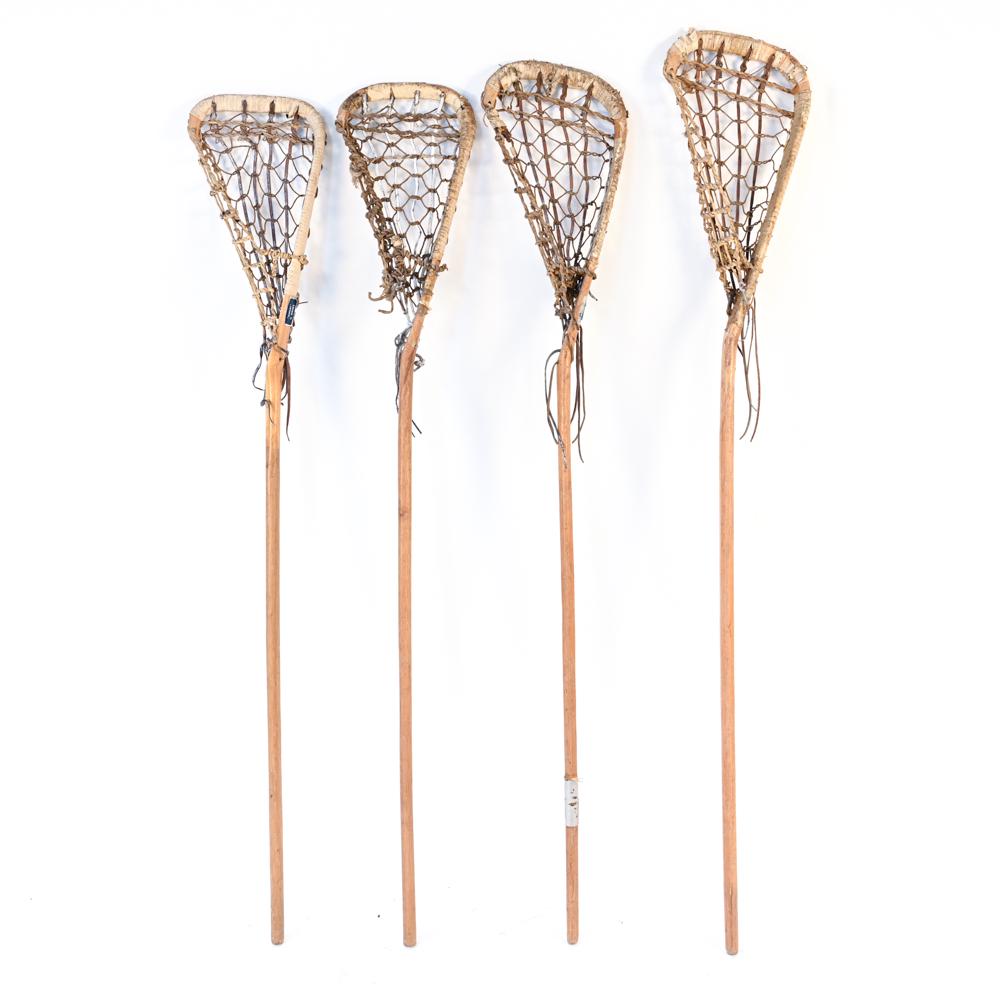 (4) HICKORY LACROSSE STICKS (1 of 9)