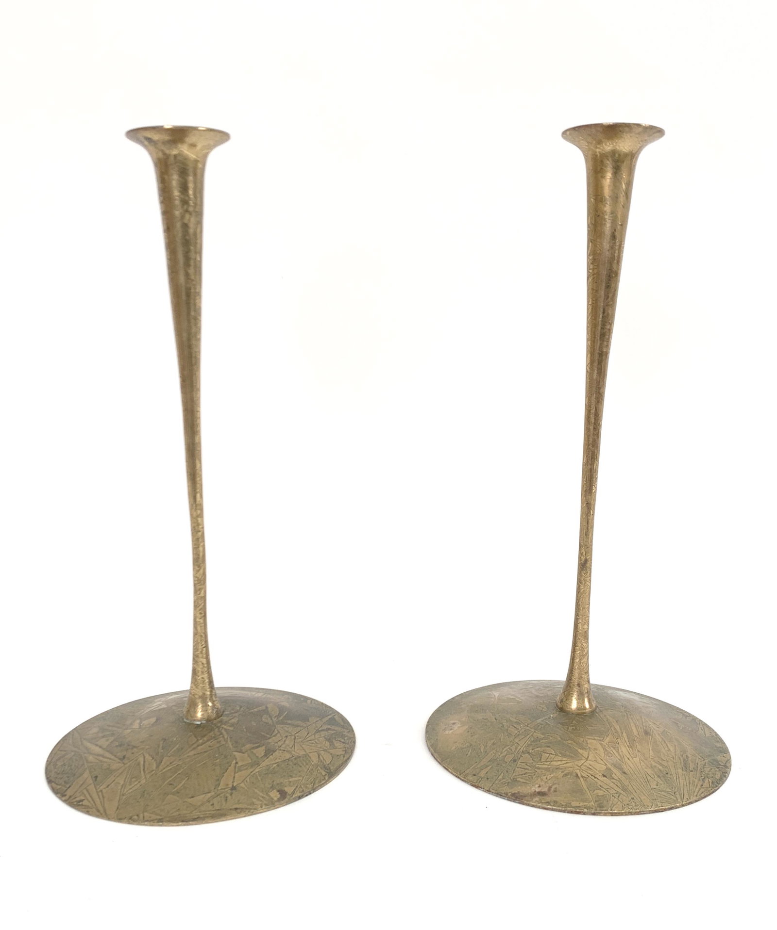 PAIR OF LARGE ARTS AND CRAFTS STYLE CANDLESTICKS (1 of 6)