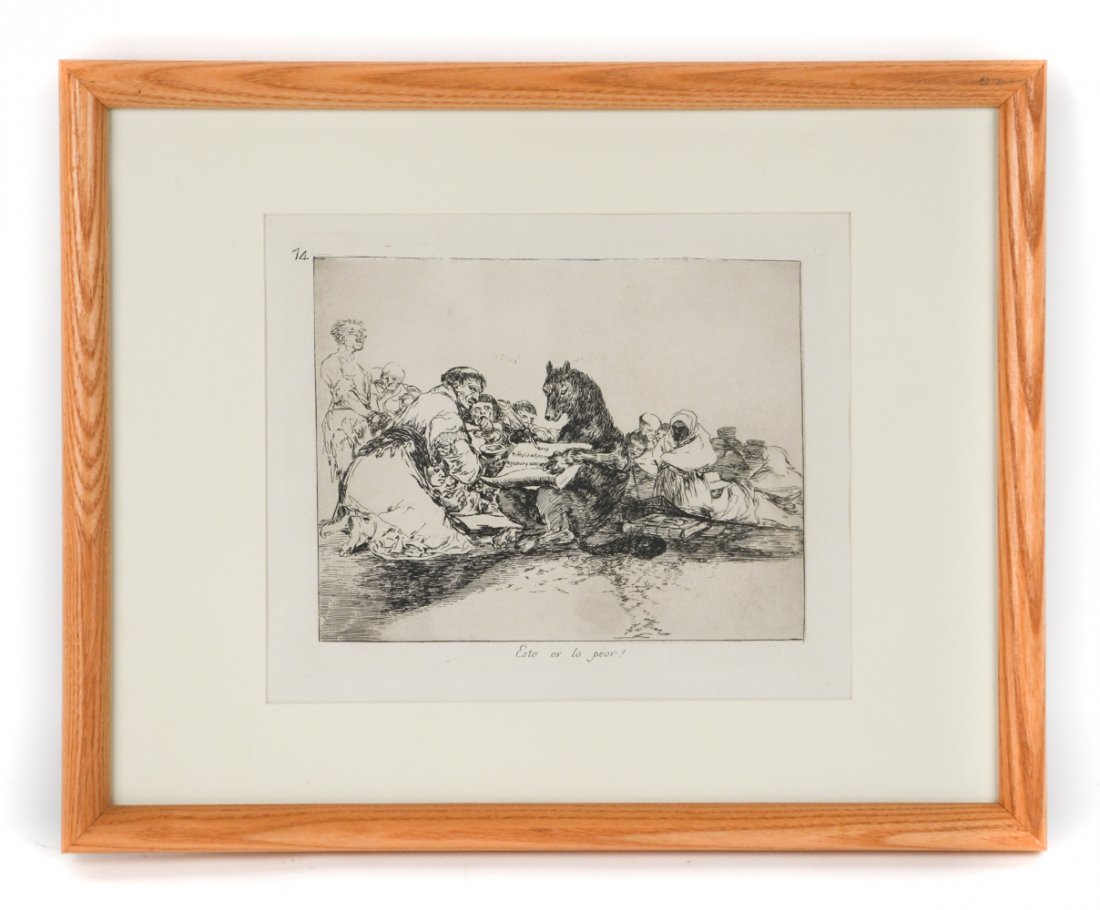 FRANCISCO GOYA, SPANISH (1746-1828) ENGRAVING (1 of 7)