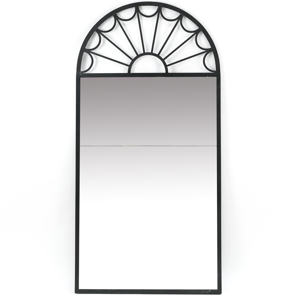 LARGE IRON ARCH TOP MIRROR (1 of 9)