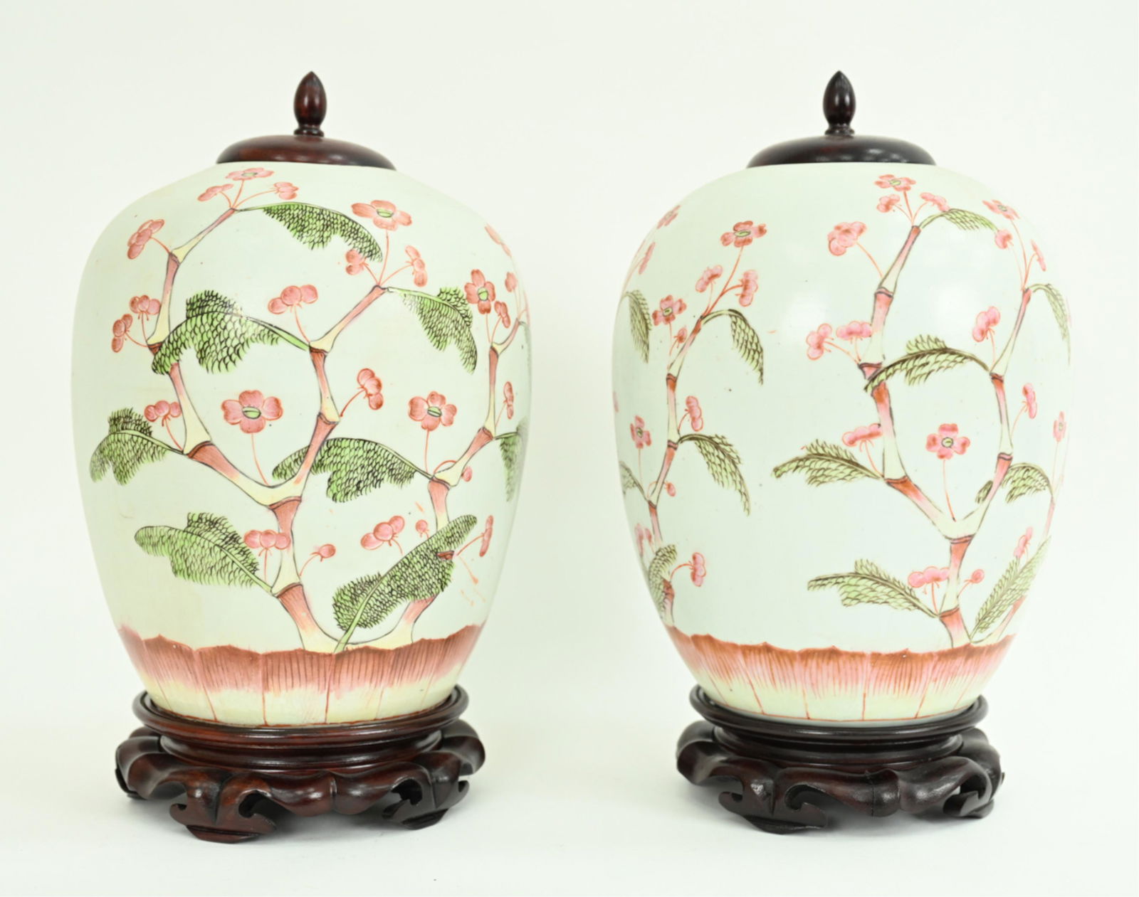 PAIR OF ANTIQUE CHINESE PORCELAIN GINGER JARS (1 of 14)