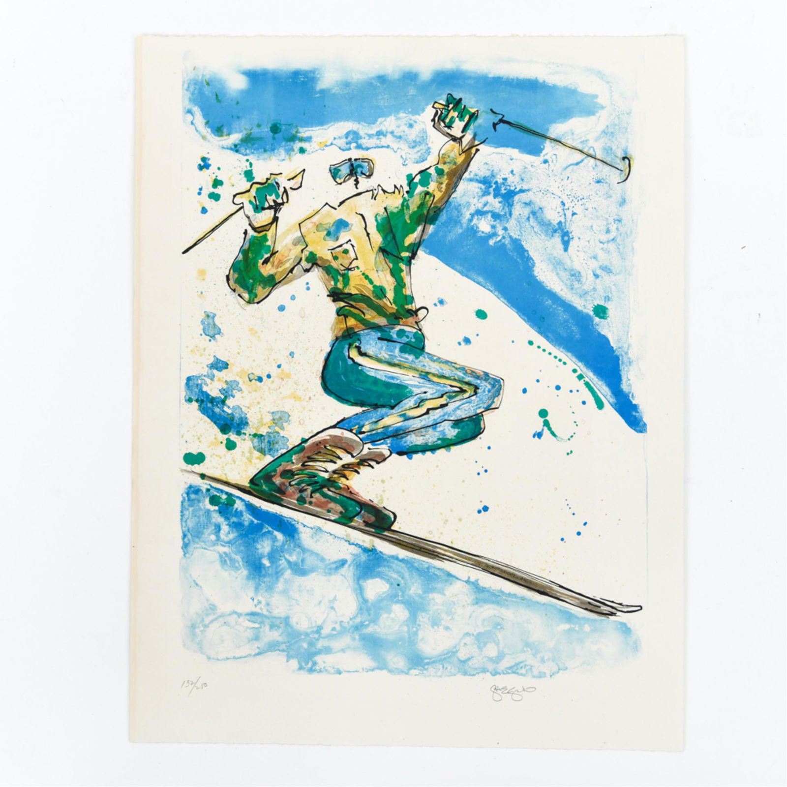 MODERN SIGNED SKI LITHOGRAPH (1 of 9)