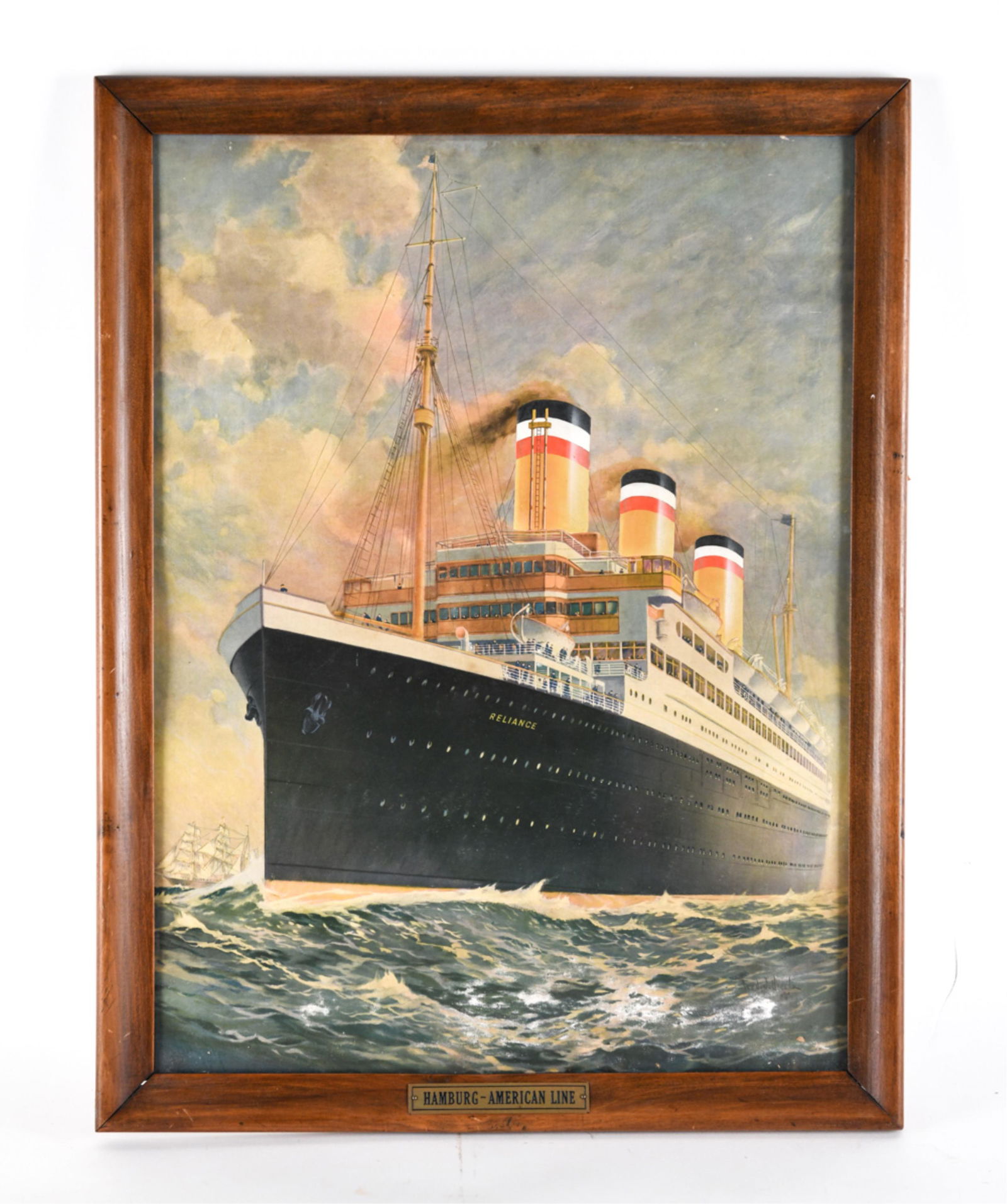 PHOTOGRAPHIC POSTER PRINT HAMBURG-AMERICAN LINE (1 of 8)