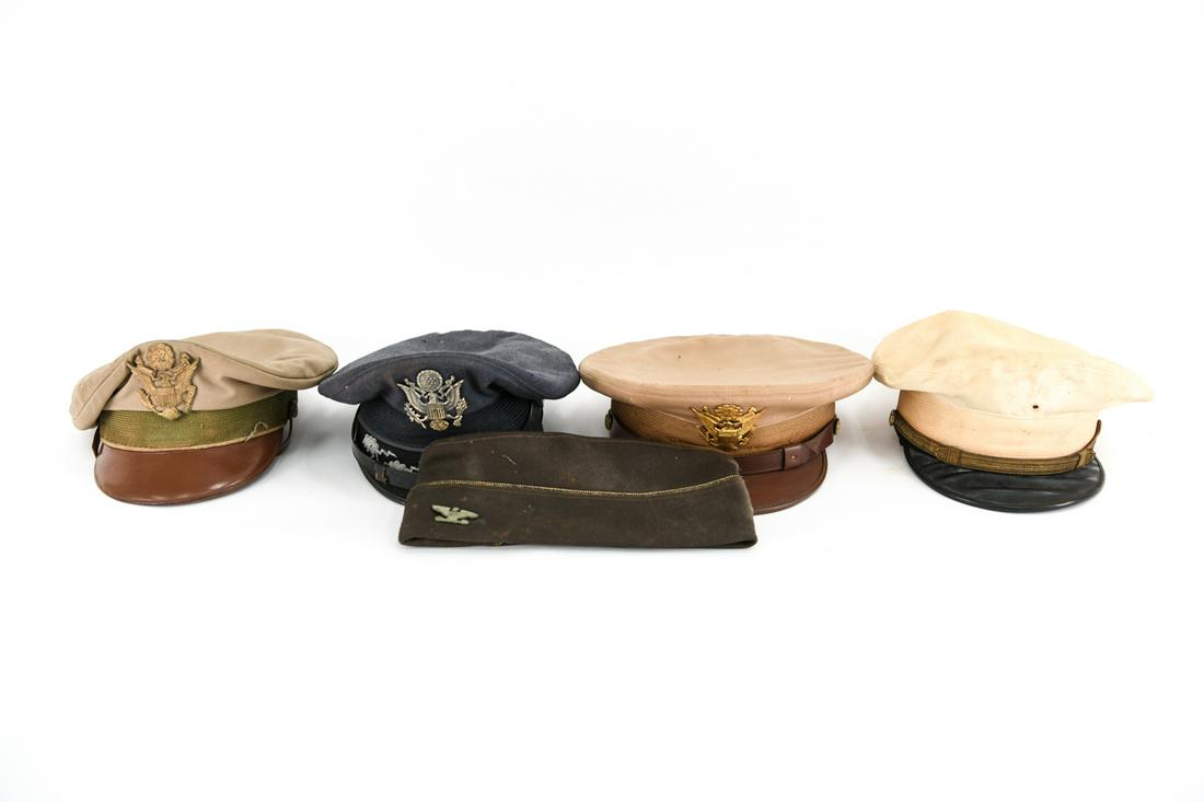 (5) US MILITARY CAPS WWII & LATER (1 of 15)