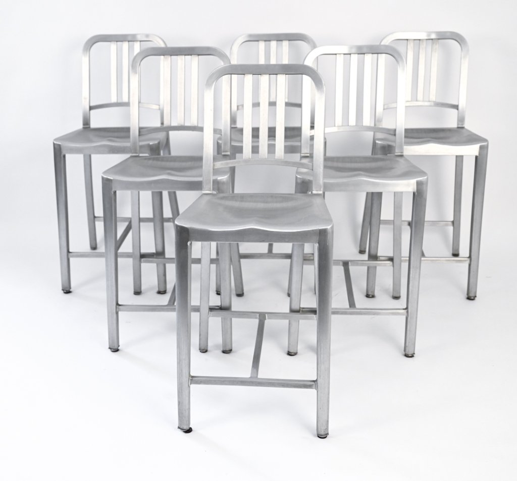 (6) EMECO ALUMINUM COUNTER STOOLS (1 of 12)