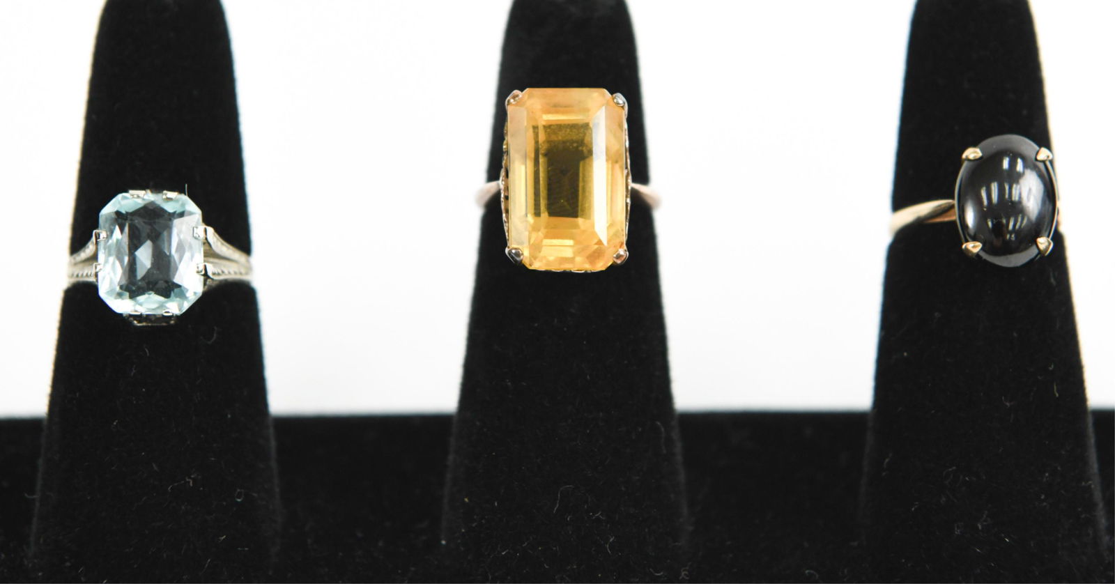 (3) VINTAGE LADIES GOLD COCKTAIL RINGS (1 of 7)