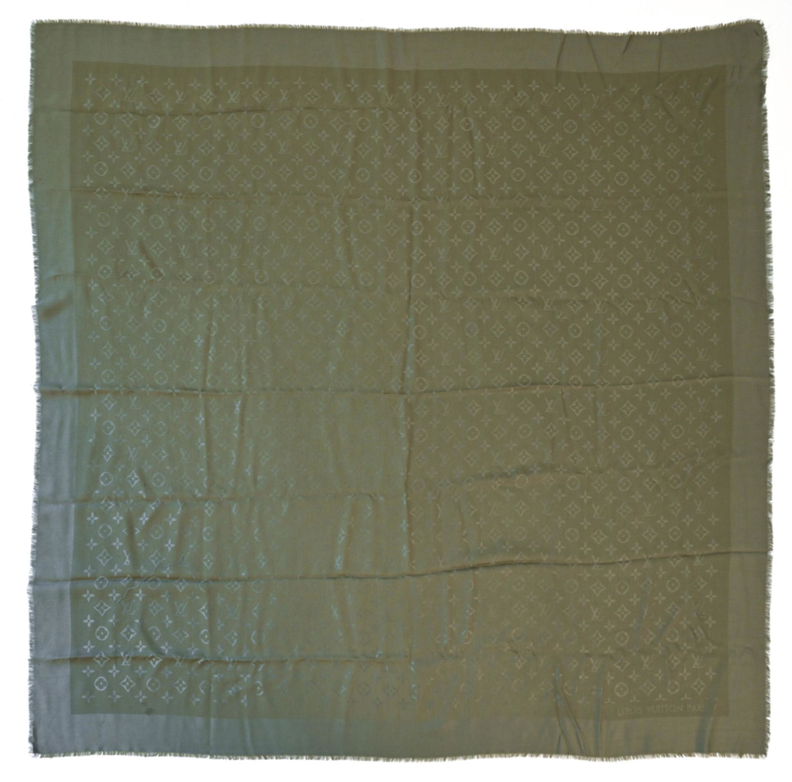 LOUIS VUITTON MONOGRAM CASHMERE & SILK SHAWL (1 of 10)