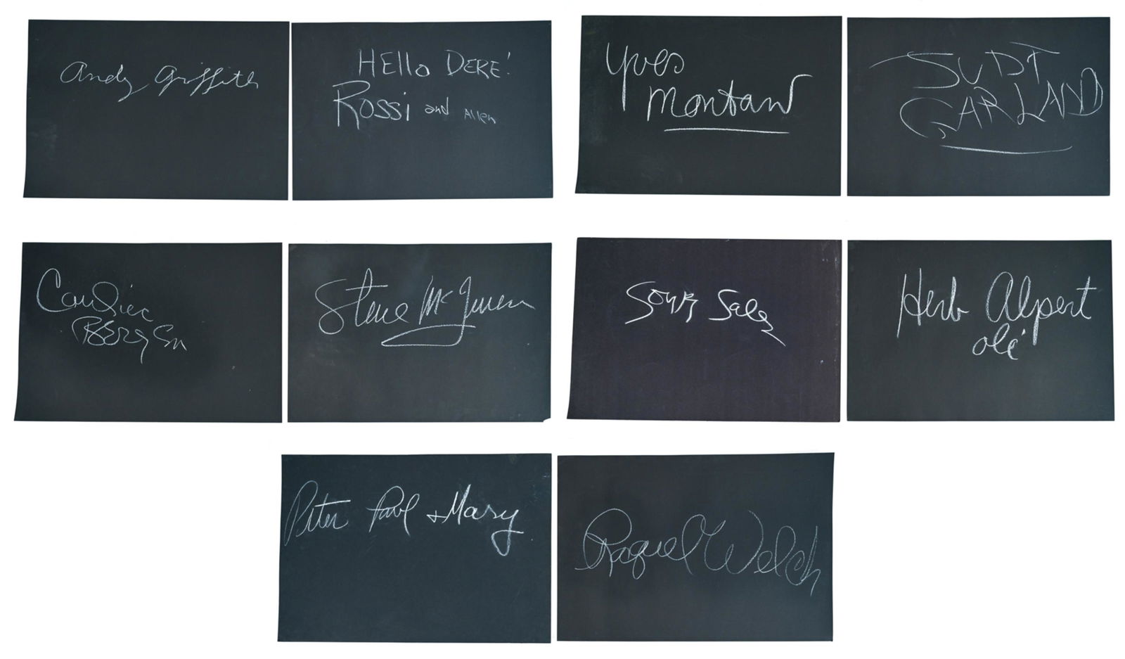 (10) "WHAT'S MY LINE" CELEBRITY AUTOGRAPH CARDS (1 of 18)