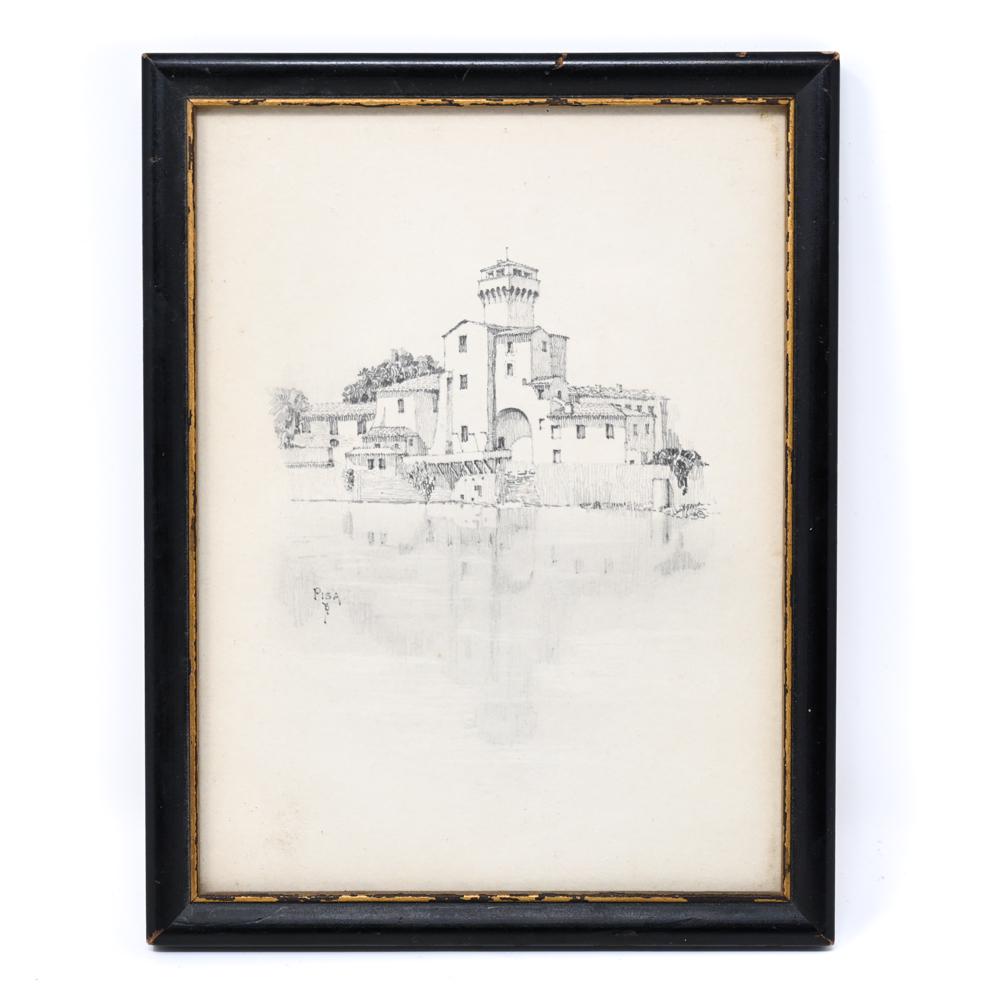 ALBERTO PISA, ITALIAN (1864-1931) PENCIL DRAWING (1 of 12)