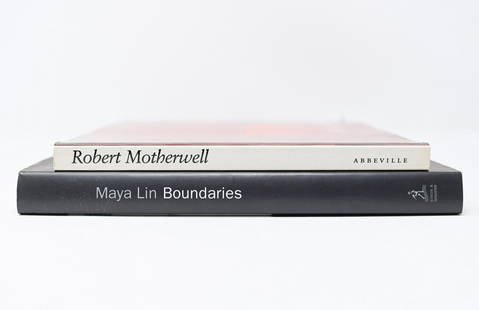 (2) 1ST ED SIGNED ART BOOKS, MOTHERWELL & MAYA LIN: Including Maya Lin "Boundaries" copyright 2000, signed and dedicated by the author; Robert Motherwell published by Abeville Press signed first edition book. Dimensions: (Motherwell) H 8.75" x W 11.25"