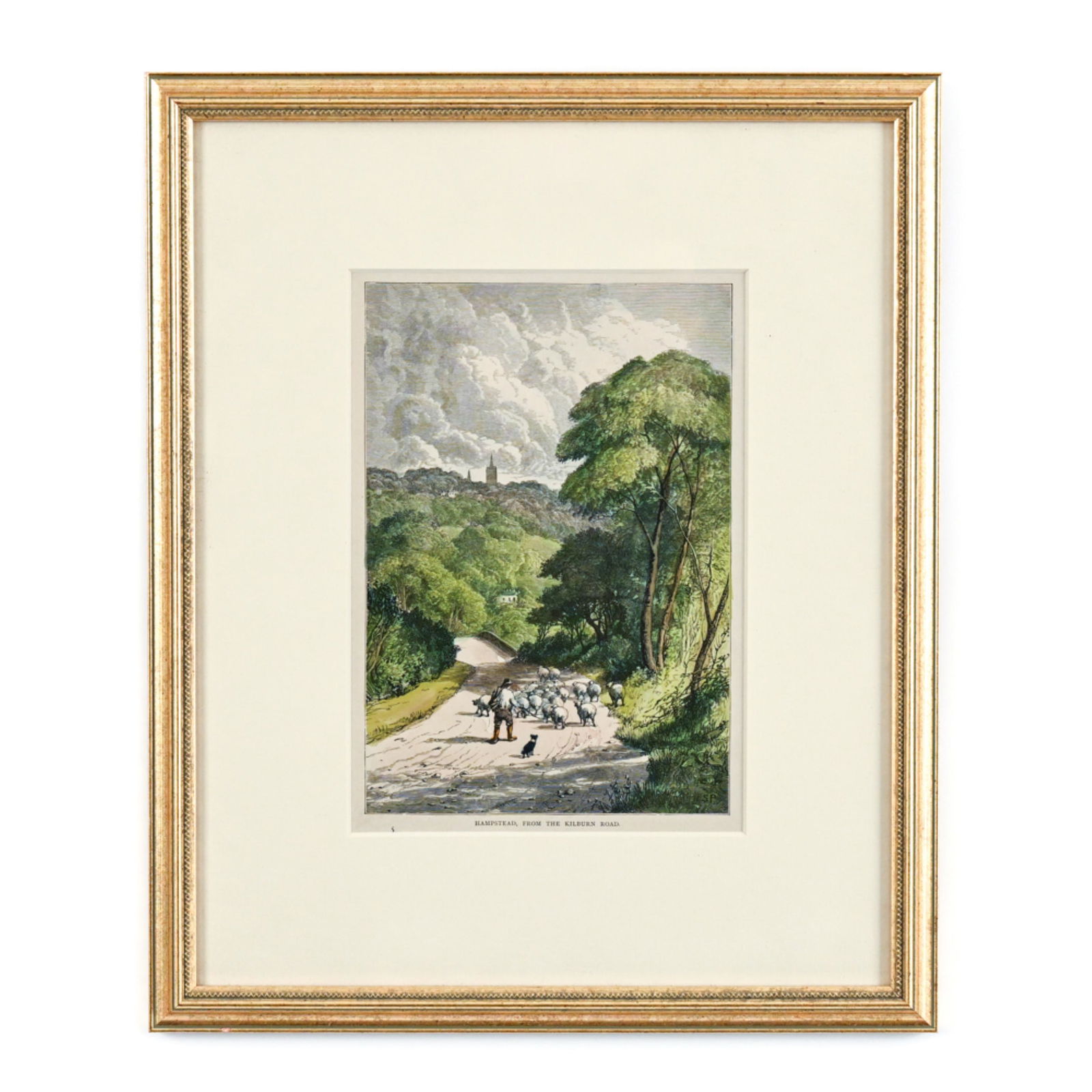 19TH C. COLORED ENGRAVING HAMPSTEAD (1 of 12)