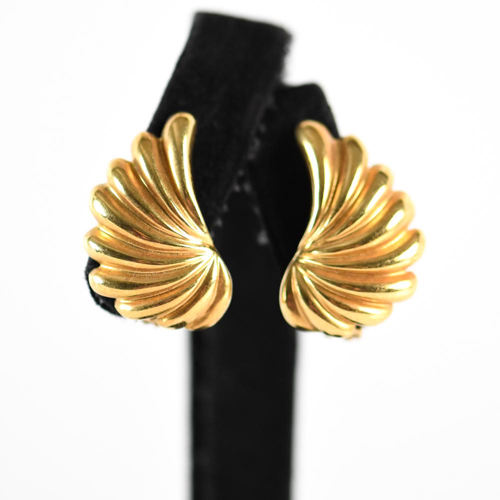 TIFFANY & CO 18K GOLD ANGEL WING EARRINGS (1 of 8)