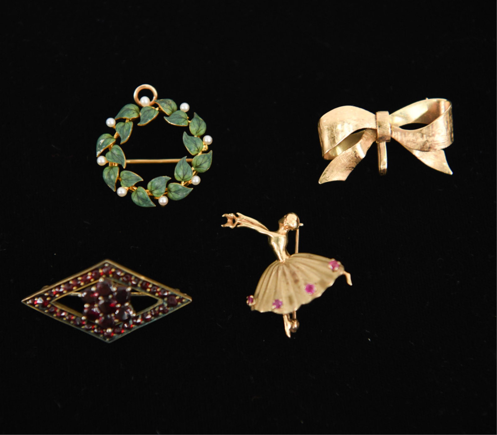 GROUPING OF VINTAGE 14K GOLD PINS (1 of 11)