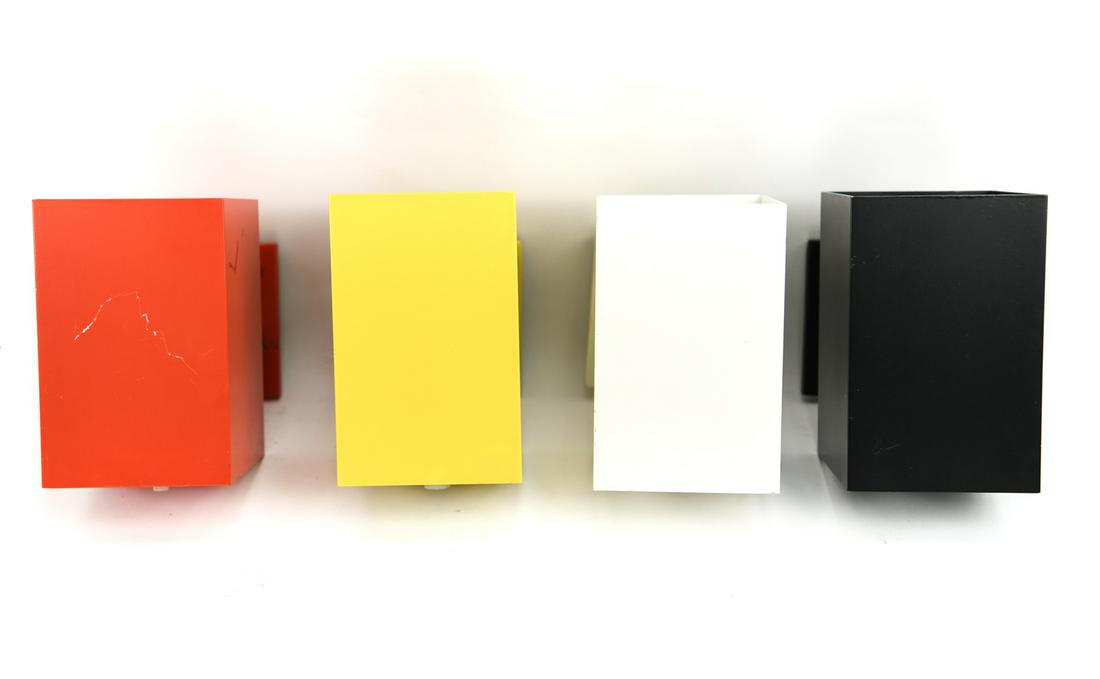 (4) MID-CENTURY SONNEMAN FOR KOVACS CUBE SCONCES (1 of 6)