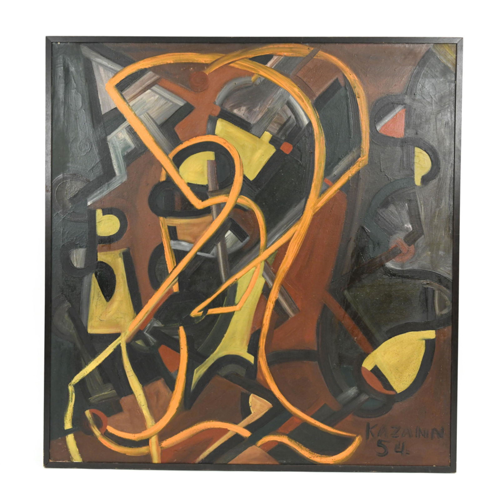 JOHN KAZANN ABSTRACT O/C PAINTING C. 1954 (1 of 7)