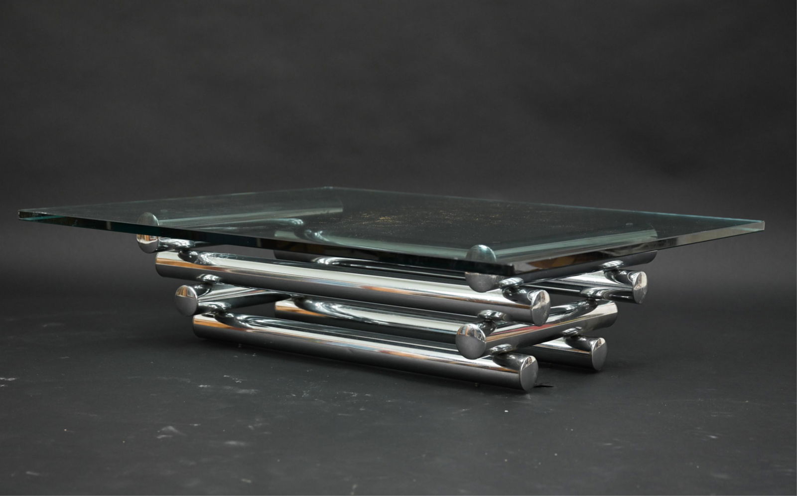 MODERNIST ITALIAN CHROME TUBE COFFEE TABLE (1 of 20)