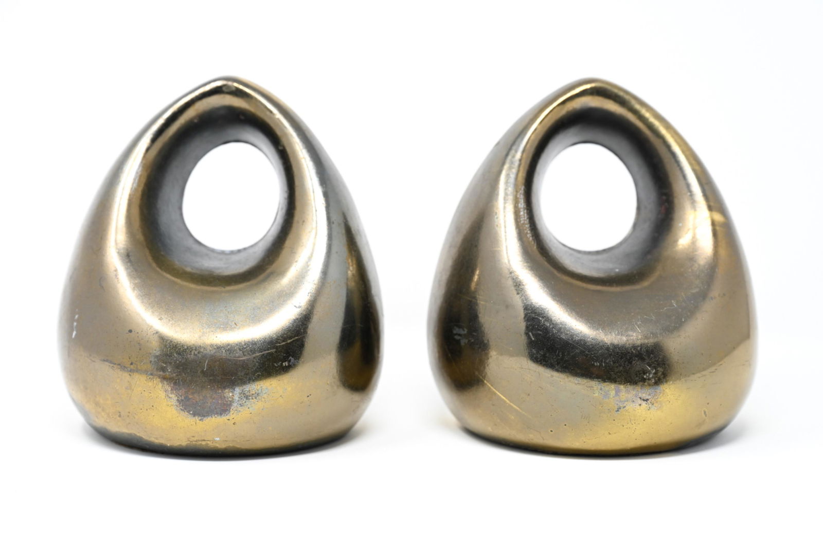 PAIR OF BEN SEIBEL ORB BOOKENDS (1 of 9)