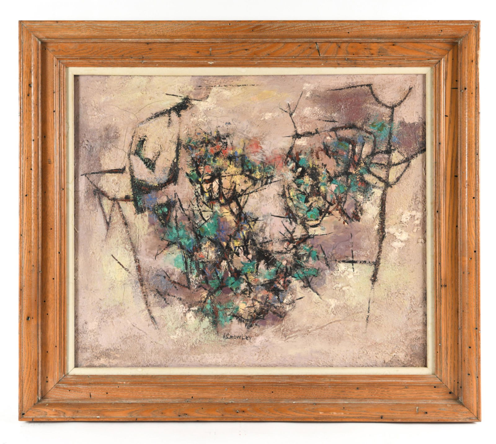 HARRY CROWLEY (1898-1979) MODERN ABSTRACT O/C (1 of 9)
