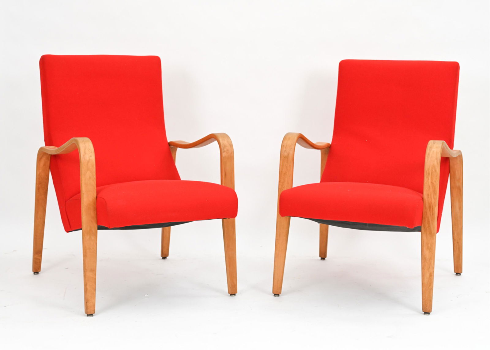 PAIR THONET MAPLE HIGH BACK BENTWOOD CHAIRS (1 of 19)