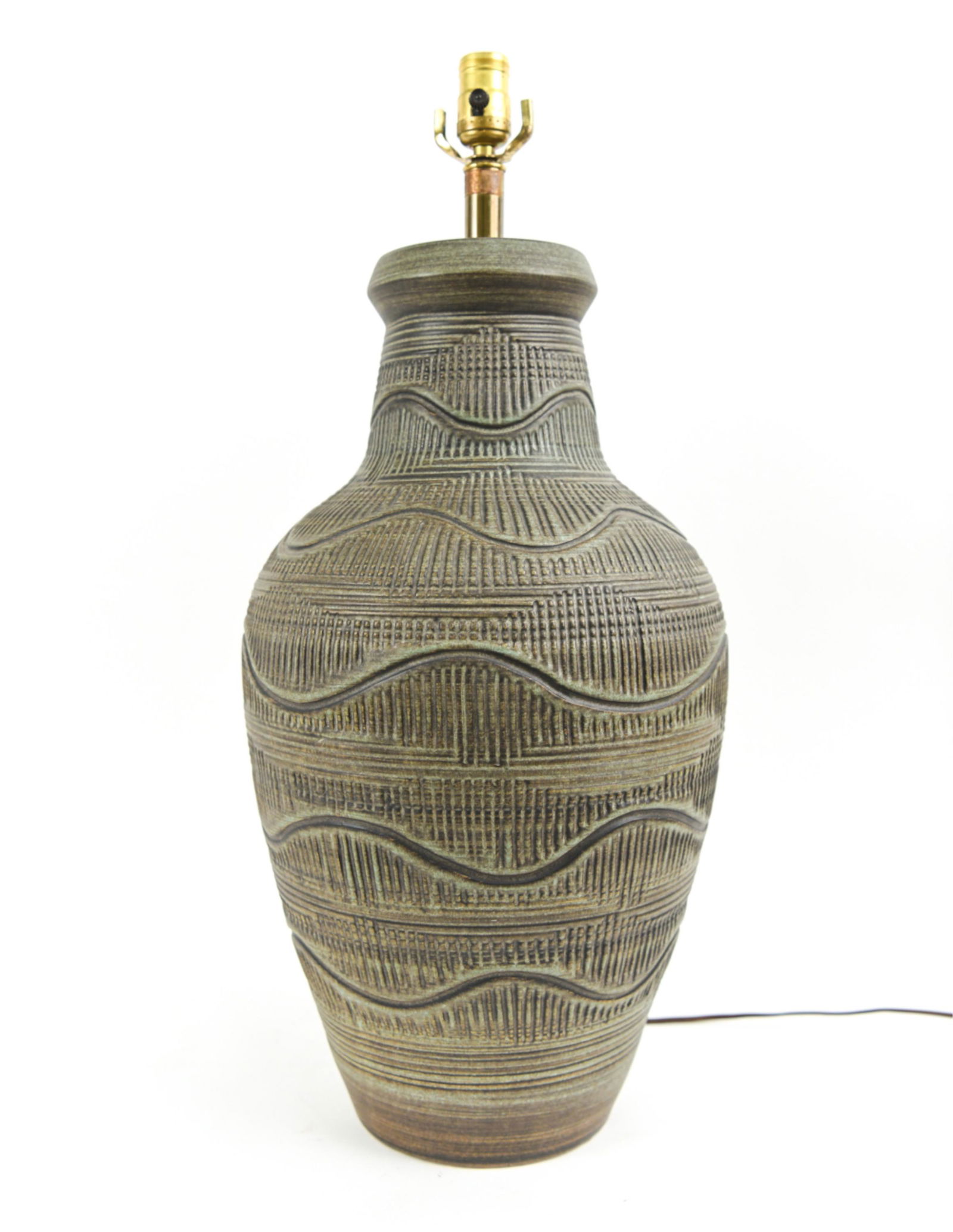 MID-CENTURY CERAMIC LAMP, STYLE OF DESIGN TECHNICS (1 of 11)