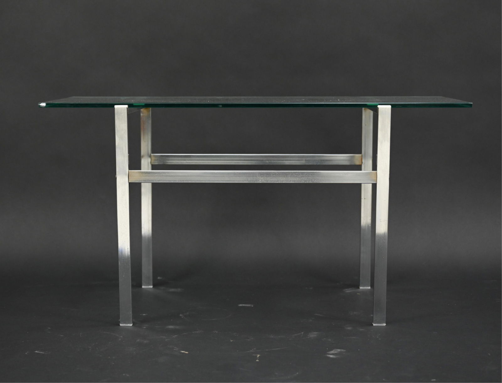 MODERN CHROME & TEMPERED GLASS SIDE TABLE (1 of 13)