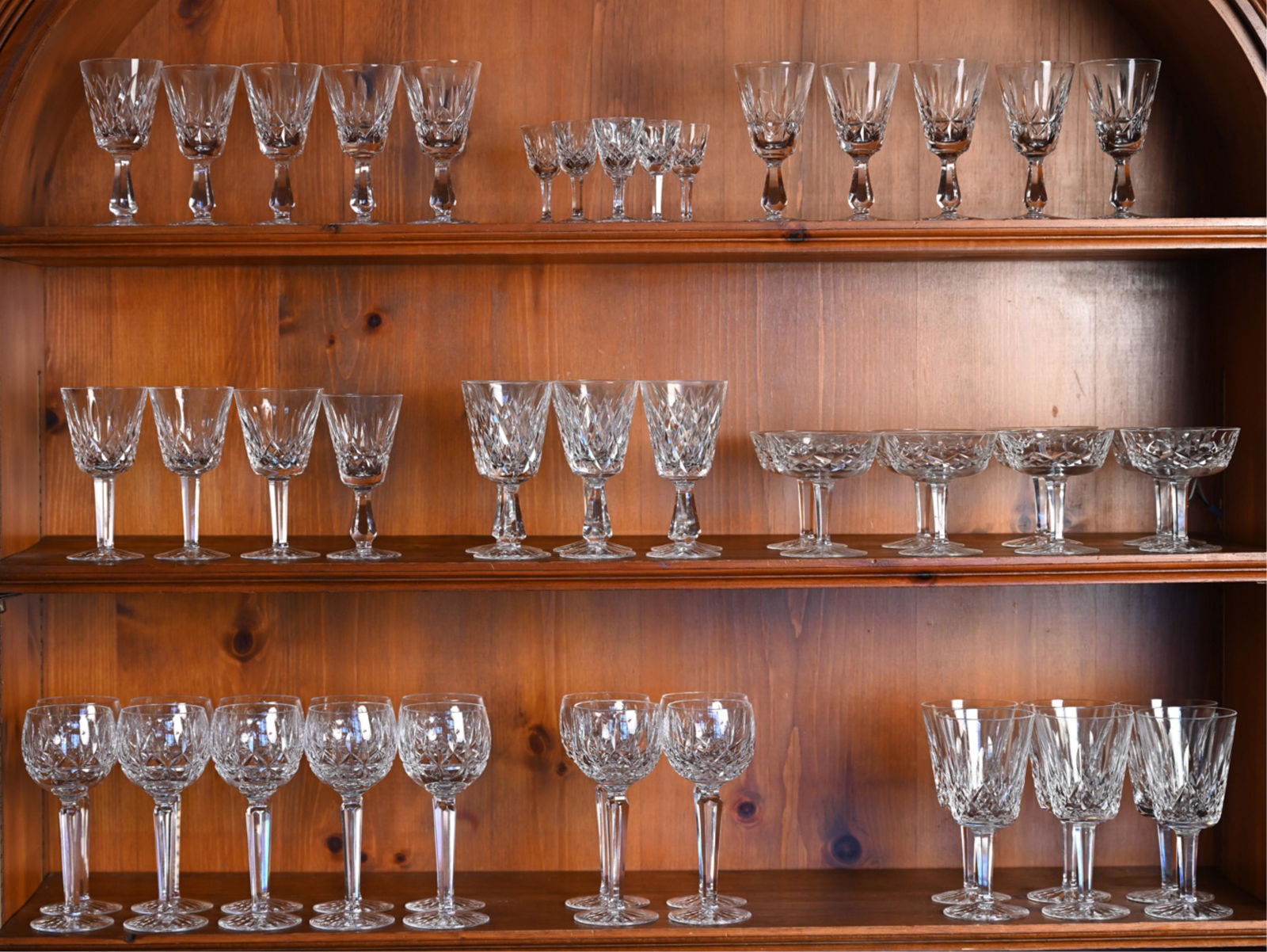 GROUPING OF WATERFORD CRYSTAL STEMWARE (1 of 15)