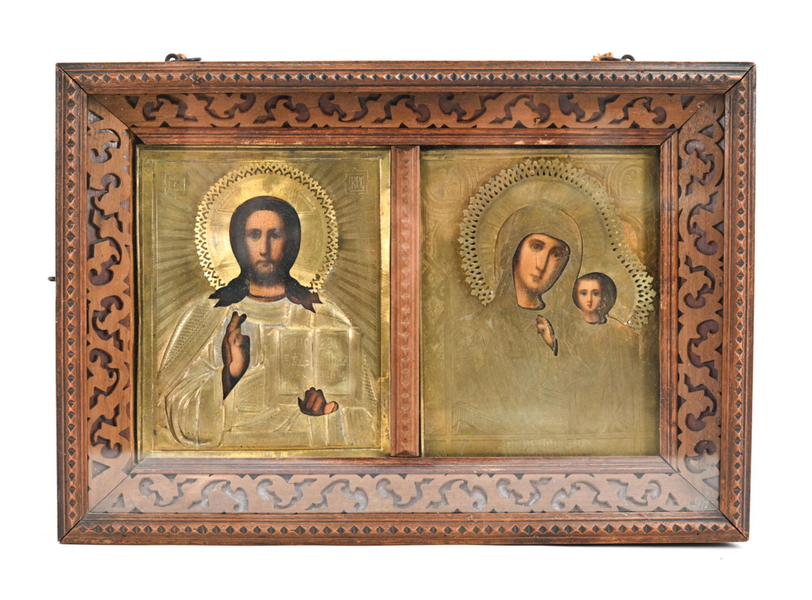 PAIR OF 19TH C. RUSSIAN WEDDING ICONS (1 of 17)