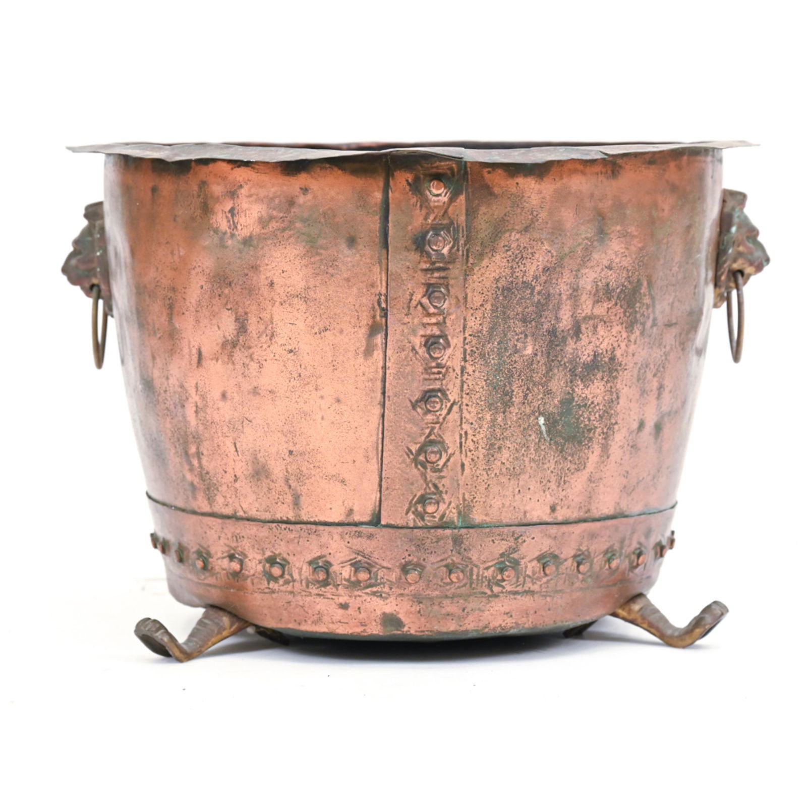 LARGE RIVETED COPPER PLANTER (1 of 8)