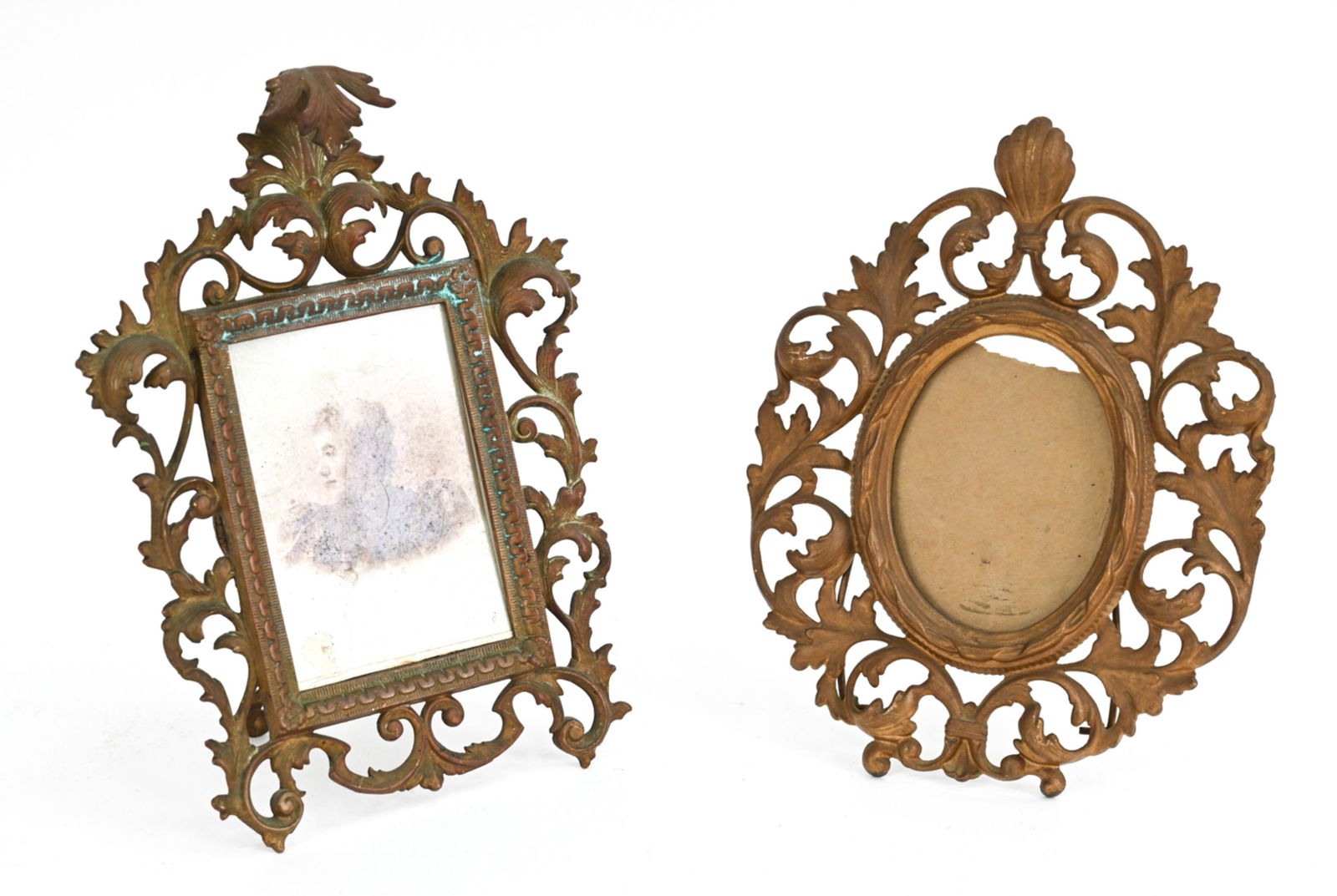 (2) ANTIQUE BRASS FRAMES (1 of 15)
