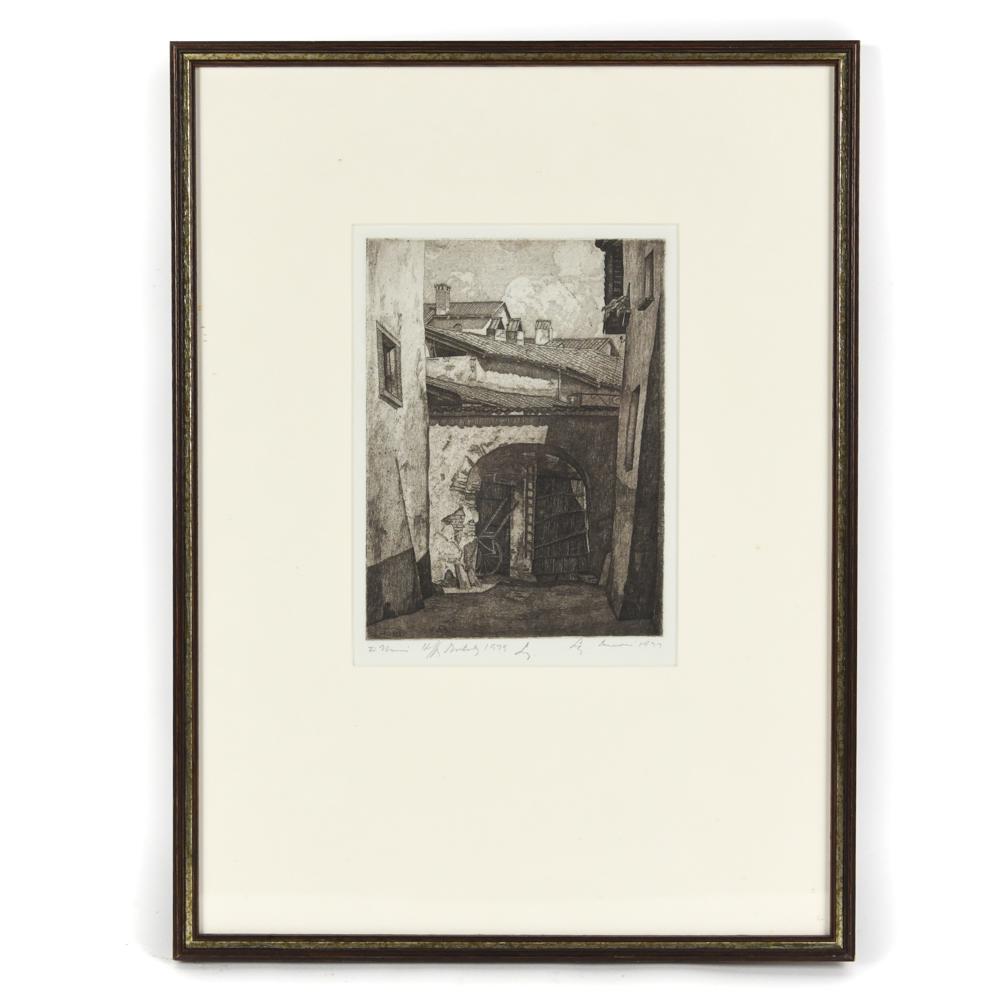LUIGI LUCIONI (1900-1988) ITALIAN VIEW ETCHING (1 of 7)