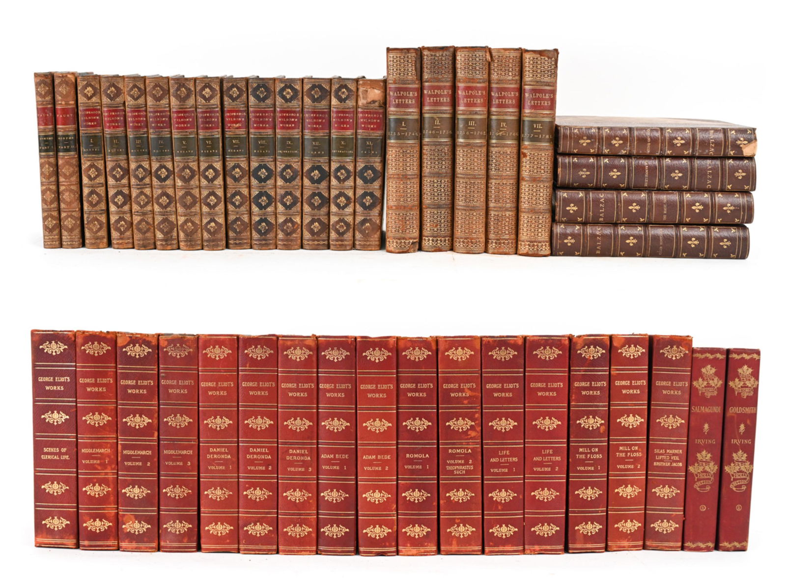 ANTIQUE DECORATIVE LEATHER BOUND BOOKS (1 of 20)