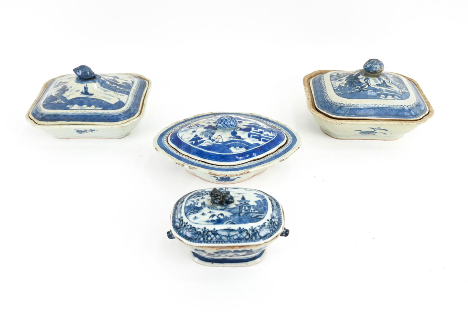 (4) CHINESE BLUE AND WHITE PORCELAIN TUREEN (1 of 20)
