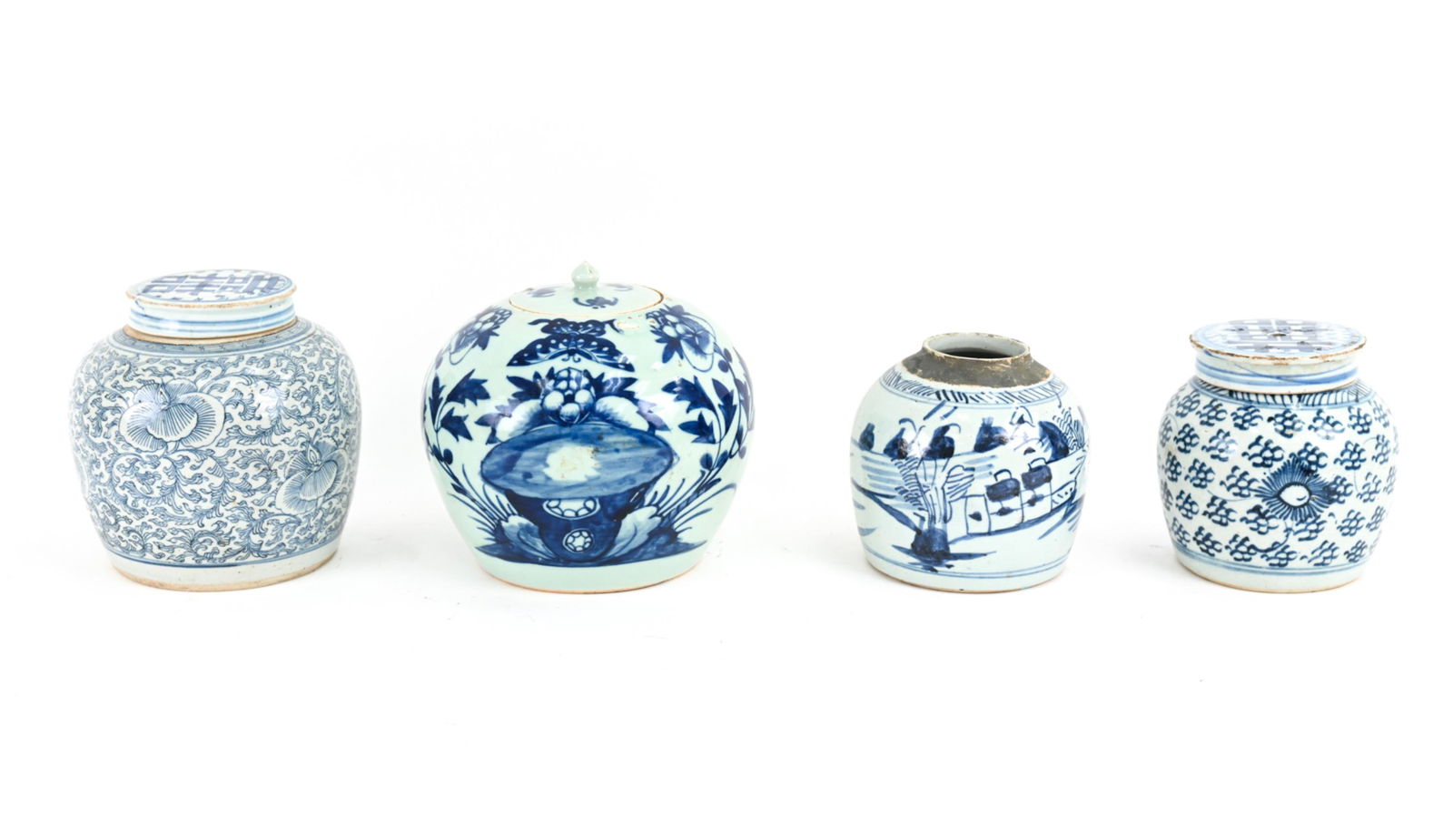 GROUPING OF CHINESE BLUE AND WHITE GINGER JARS (1 of 20)
