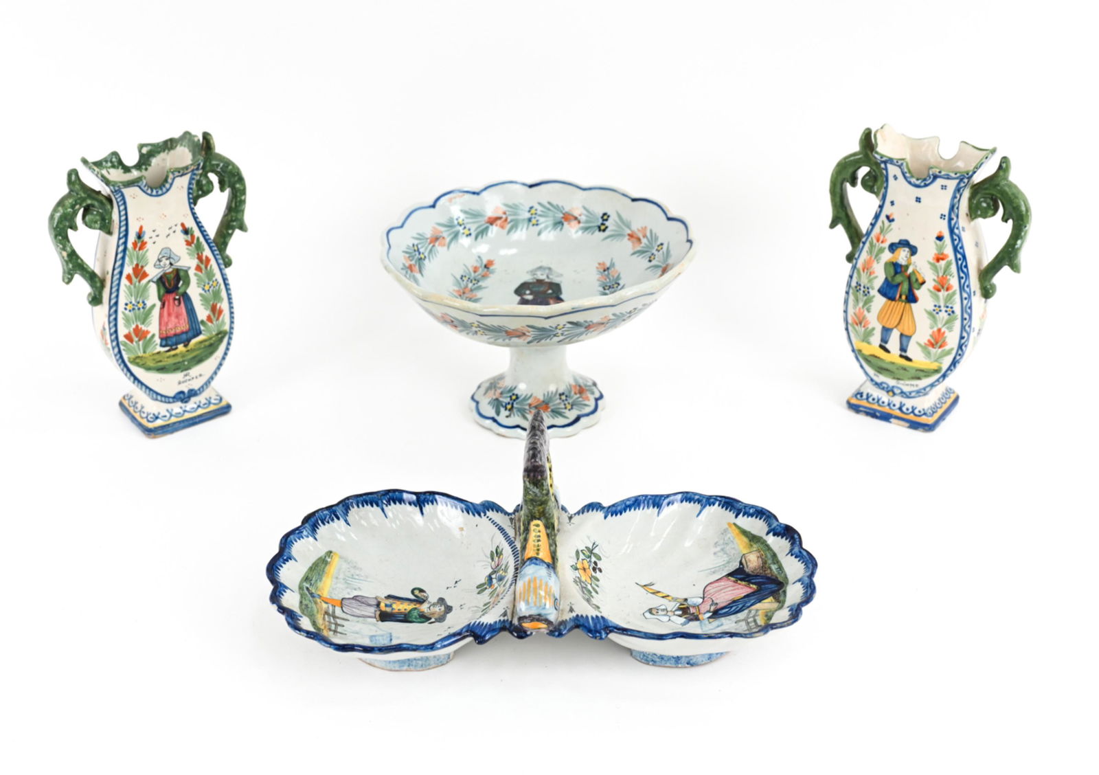 FRENCH FAIENCE HR QUIMPER GROUPING (1 of 20)