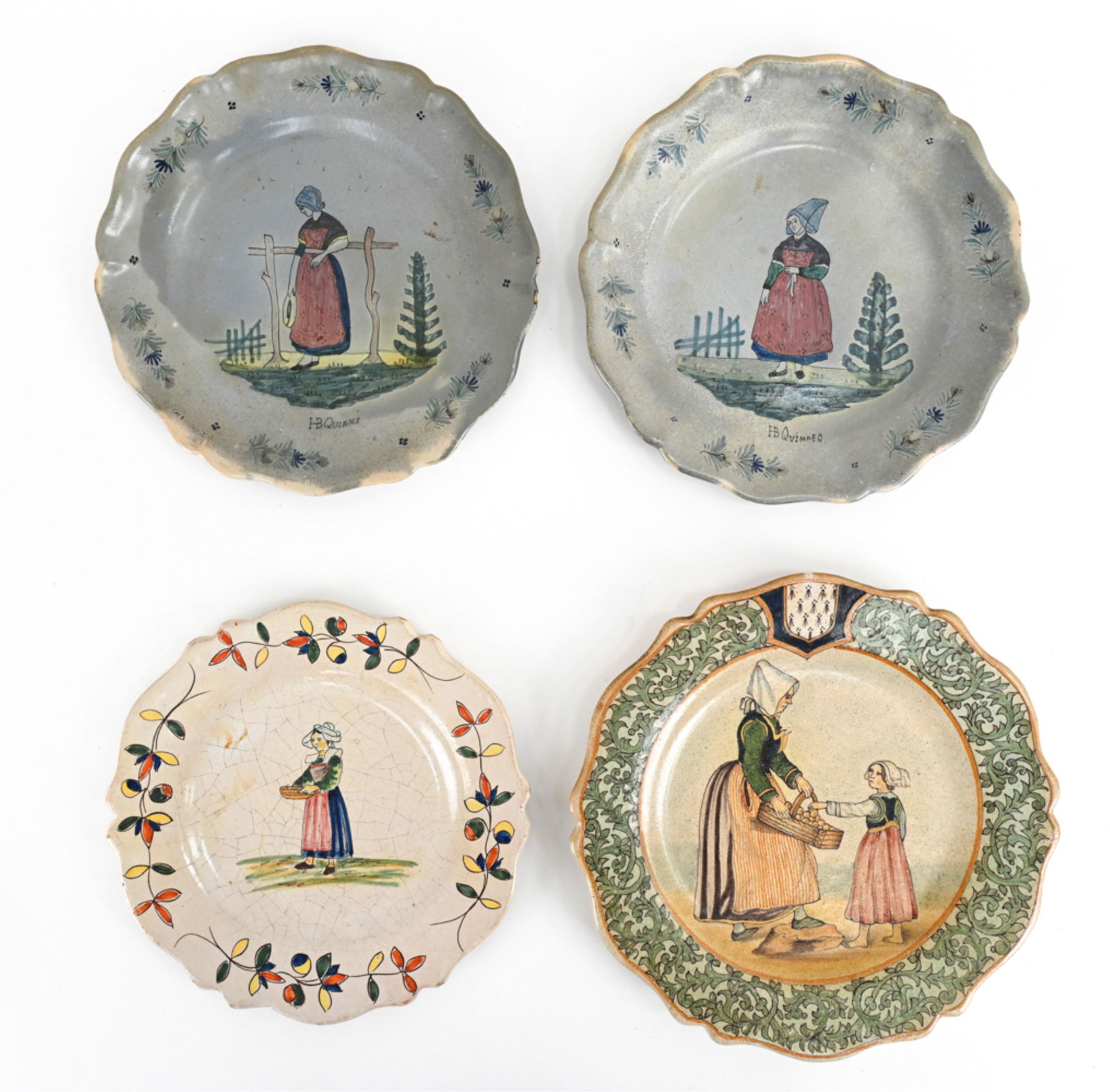(4) ANTIQUE FRENCH FAIENCE PLATES (1 of 15)