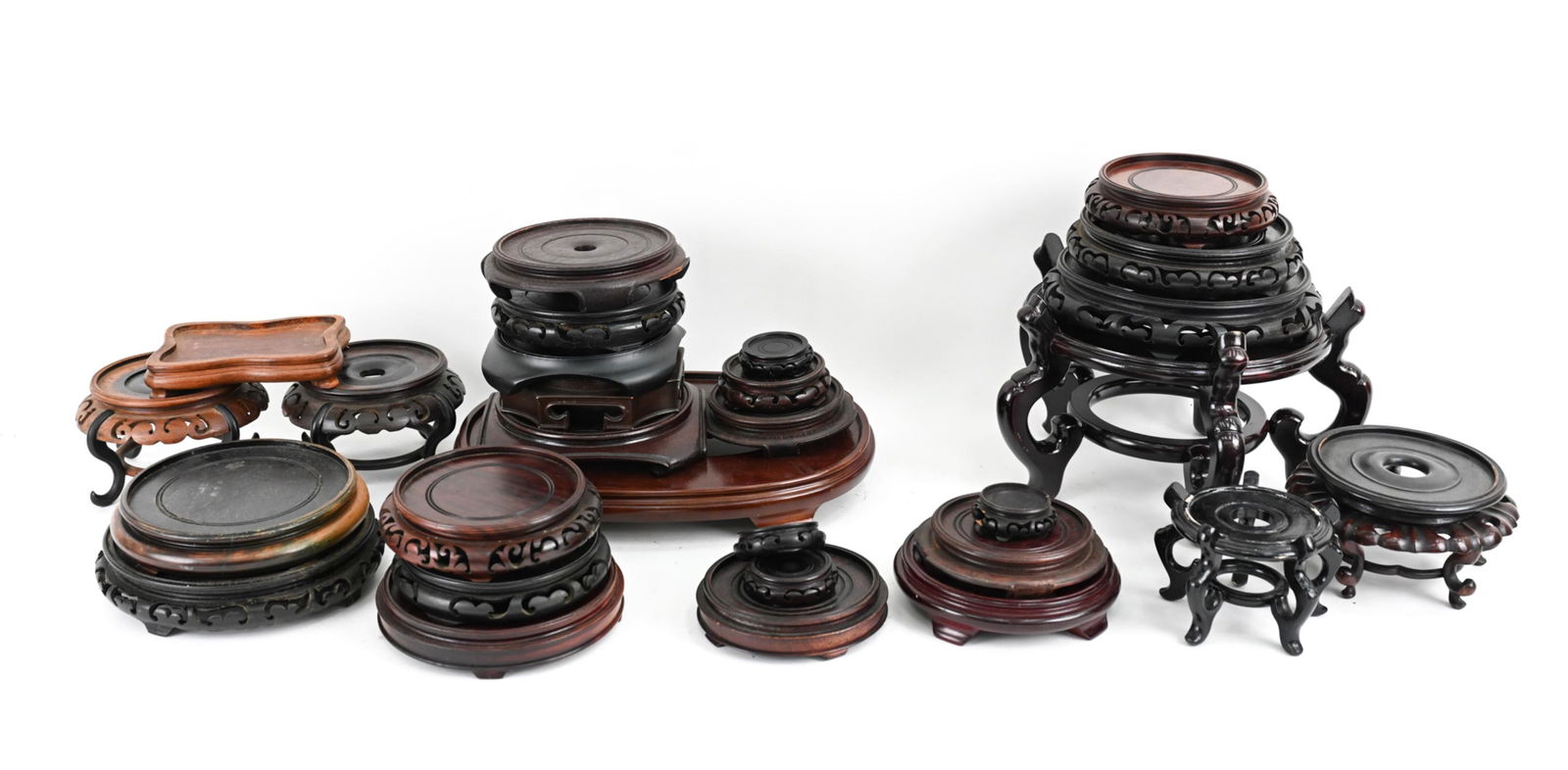 ASIAN WOODEN STANDS GROUPING (1 of 10)