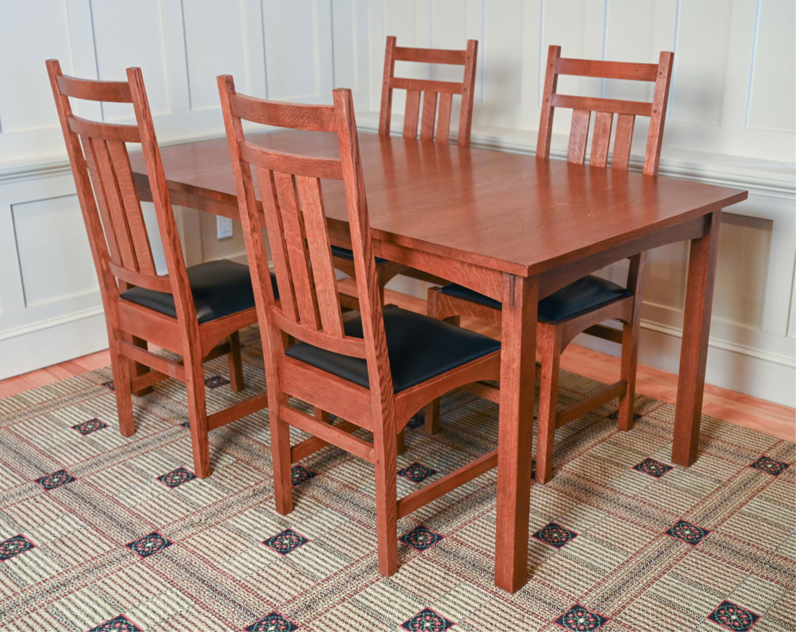 CONTEMPORARY STICKLEY DINING TABLE & (4) CHAIRS (1 of 19)