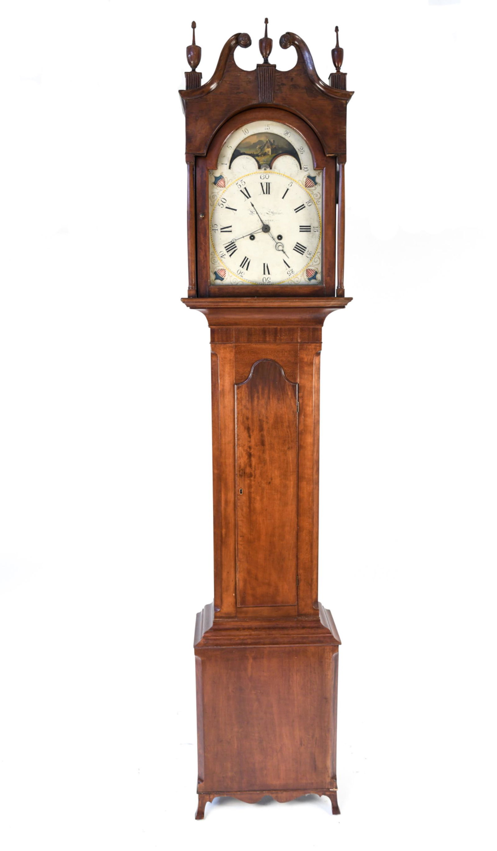 C.1810 MARTIN SHREINER MAHOGANY LONG CASE CLOCK (1 of 20)