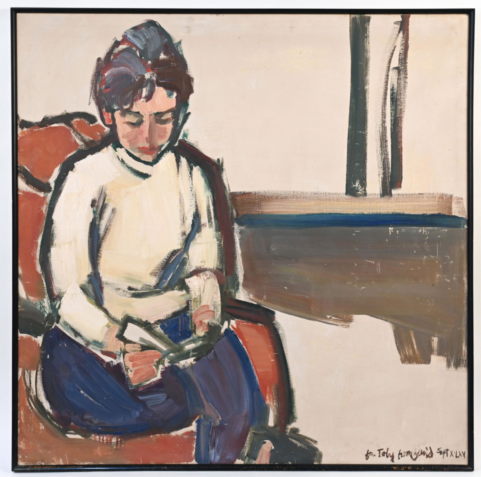 LARGE MODERNIST PORTRAIT O/C 1965 (1 of 11)