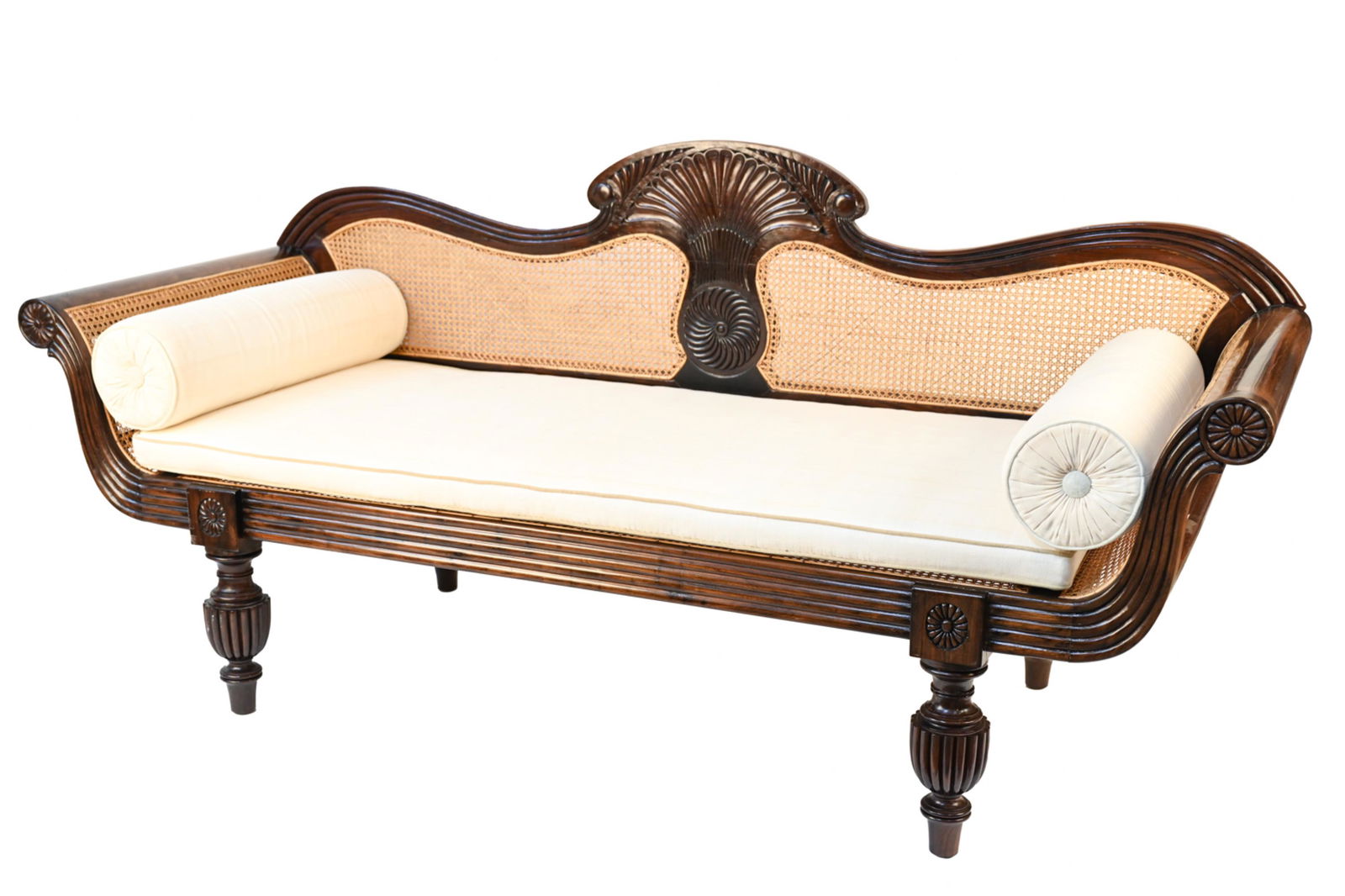 ANGLO INDIAN CARVED AND CANED DAYBED (1 of 20)