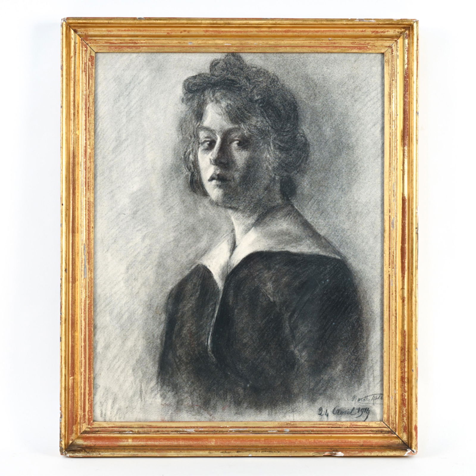 1916 FRENCH CHARCOAL DRAWING (1 of 11)