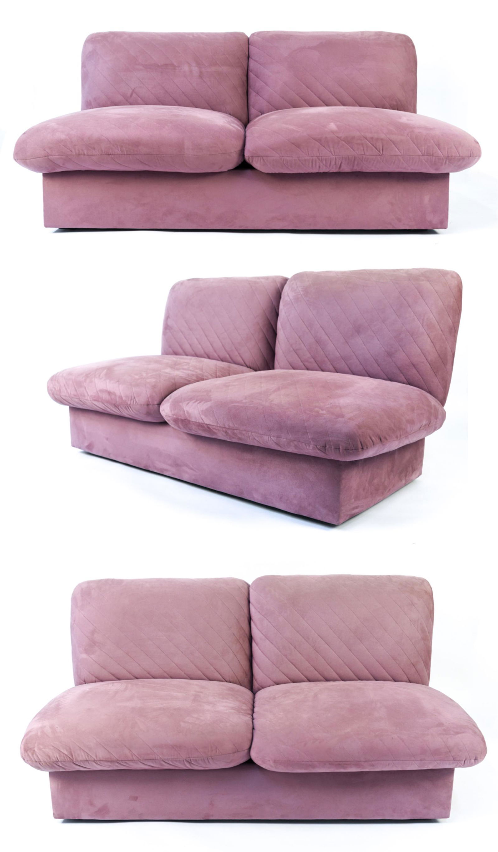 (3) MODERN 20TH C. MODULAR LOVESEAT SOFAS (1 of 17)