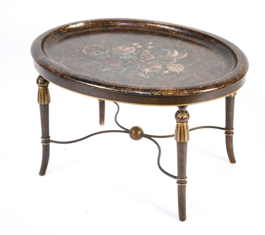 C.1860 ENGLISH EVANS SON & CO. PAINTED TRAY TABLE (1 of 17)